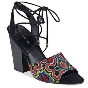 👠Colorful cross stitch sandal  Size 7.5M